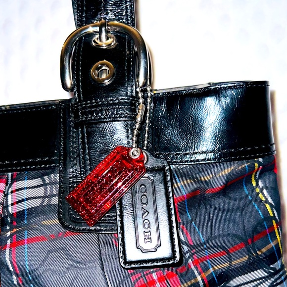 Coach Tartan SoHo Plaid Purse Vintage - Picture 7 of 13